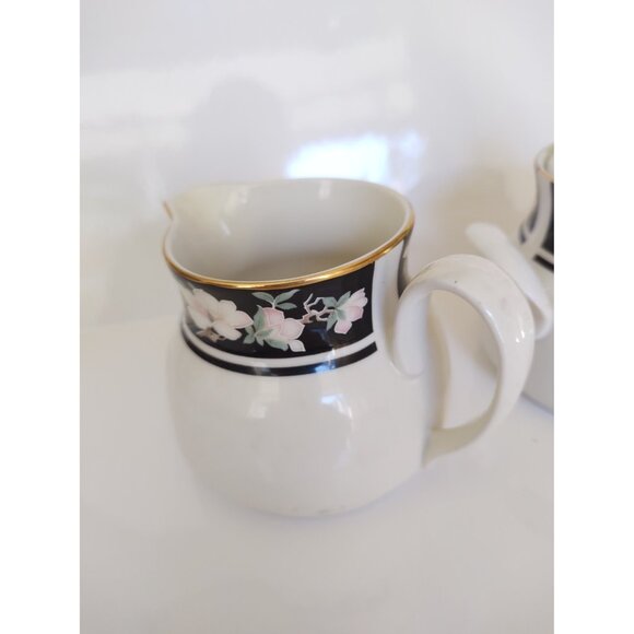 Royal Doulton Creamer & Sugar Bowl Set Vogue Collection Intrigue 1984 - Picture 4 of 15